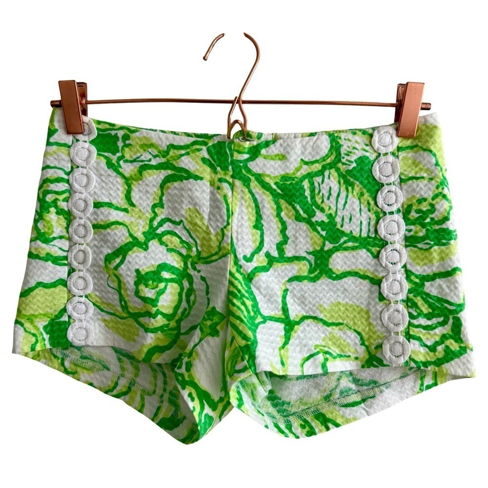 Lilly Pulitzer Liza Shorts Resort White Heart Breakers Size 000